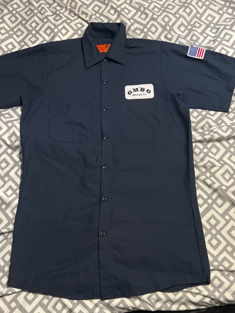 GMBC Dallas TX Navy Short-Sleeve Work Shirt